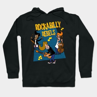 RockaBilly Rebels Music Fake Band Hoodie